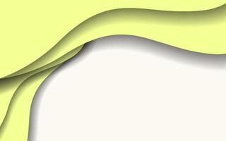 papercut vague forme abstraite fond de couleur jaune vecteur