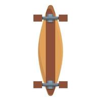 vecteur de dessin animé icône longboard. planche à roulettes