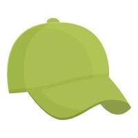 vecteur de dessin animé d'icône de casquette verte. claquement de mode