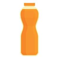 vecteur de dessin animé d'icône de bouteille de jus de carotte. verre alimentaire