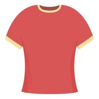 vecteur de dessin animé icône tshirt rouge. dos sportif