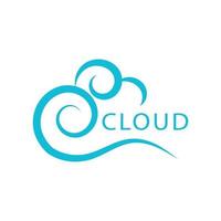 nuage illustration logo vecteur design plat