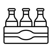 conception modifiable de caisse à bière, bouteilles de bière à l'intérieur de la boîte vecteur