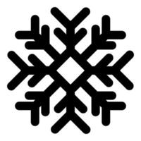 flocon de neige vecteur icône de noël logo neige, style de contour