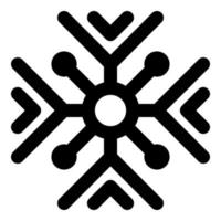 flocon de neige vecteur icône de noël logo neige, style de contour