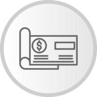 icône de vecteur de chèque bancaire