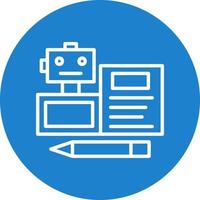 conception d'icône de vecteur de rédaction de bots