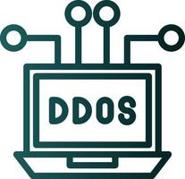 conception d'icône vectorielle ddos vecteur