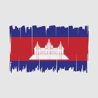 drapeau cambodge brosse illustration vectorielle vecteur