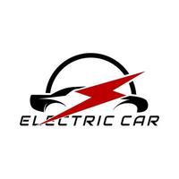 vecteur de conception de logo de location de voiture électrique