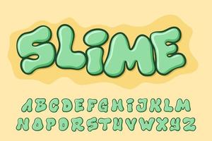 alphabet graffiti pop slime fondre texte vecteur lettres