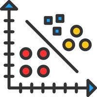 conception d'icône vectorielle d'analyse de cluster vecteur