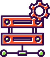 conception d'icône vectorielle de gestion de données vecteur