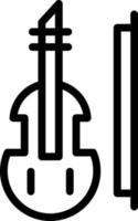 conception d'icône de vecteur de violon