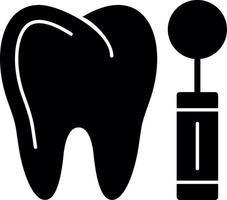 conception d'icône vecteur miroir dentiste