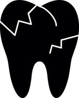 conception d'icône de vecteur de dents cariées
