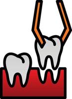 conception d'icône de vecteur d'extraction de dents