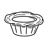 illustration vectorielle de tarte aux oeufs. dessert du nouvel an chinois vecteur