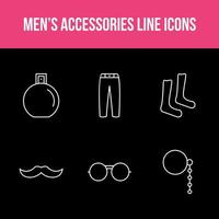 ensemble d'applications d'accessoires pour hommes vecteur