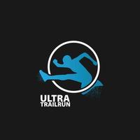 vecteur de logo ultra trail run