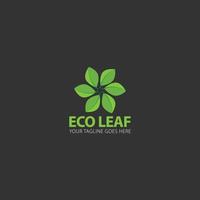 vecteur de logo eco feuille