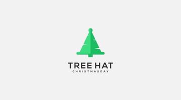 arbre chapeau vecteur icône logo dégradé couleur