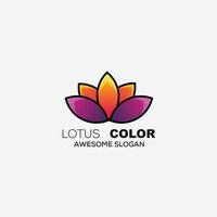 lotus design icône dégradé coloré vecteur