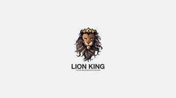 illustration de conception de logo vectoriel roi lion