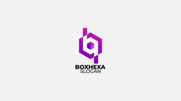 icône de conception de modèle de logo vectoriel boxhexa