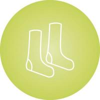 icône de ligne vectorielle de chaussettes uniques vecteur