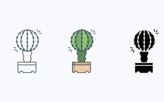 icône illustration plante cactus vecteur