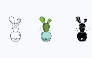 icône illustration plante cactus vecteur