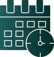 conception d'icône vectorielle heure et date vecteur