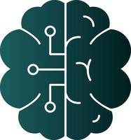 conception d'icône de vecteur de cerveau