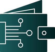conception d'icône de vecteur de portefeuille numérique