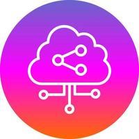 conception d'icône vectorielle de partage de données vecteur