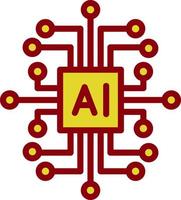 conception d'icône de vecteur d'intelligence artificielle