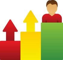 conception d'icône vectorielle de croissance de carrière vecteur