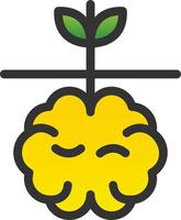 conception d'icône vectorielle de croissance mentale vecteur