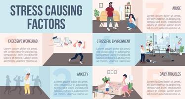 facteurs de stress causant infographie vecteur