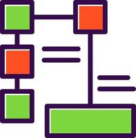 conception d'icône de vecteur d'organigramme