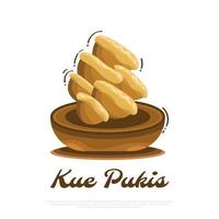 illustration de kue pukis, gâteau traditionnel indonésien vecteur