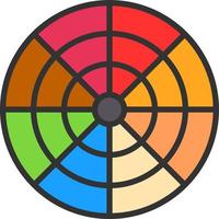 conception d'icône de vecteur de roue de couleur
