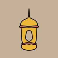 frontière de ramadan kareem, arrière-plan de style art islamique. symbole du ramadan moubarak, lanterne suspendue dorée, lampe arabe, art vectoriel et illustration