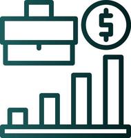 conception d'icône de vecteur d'entreprise en croissance