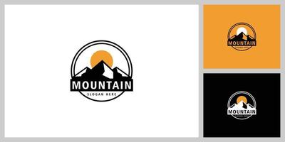 modèle de conception de vecteur de logo de montagne