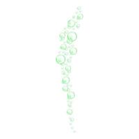 bulles sous-marines vertes en streaming. boisson gazeuse gazeuse, mousse de savon, shampoing ou texture mousse nettoyante vecteur