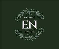 en initiales lettre mariage monogramme logos collection, modèles minimalistes et floraux modernes dessinés à la main pour cartes d'invitation, réservez la date, identité élégante pour restaurant, boutique, café en image vectorielle vecteur