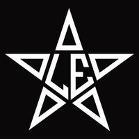 le monogramme du logo avec un modèle de conception en forme d'étoile vecteur