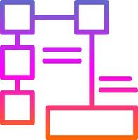 conception d'icône de vecteur d'organigramme